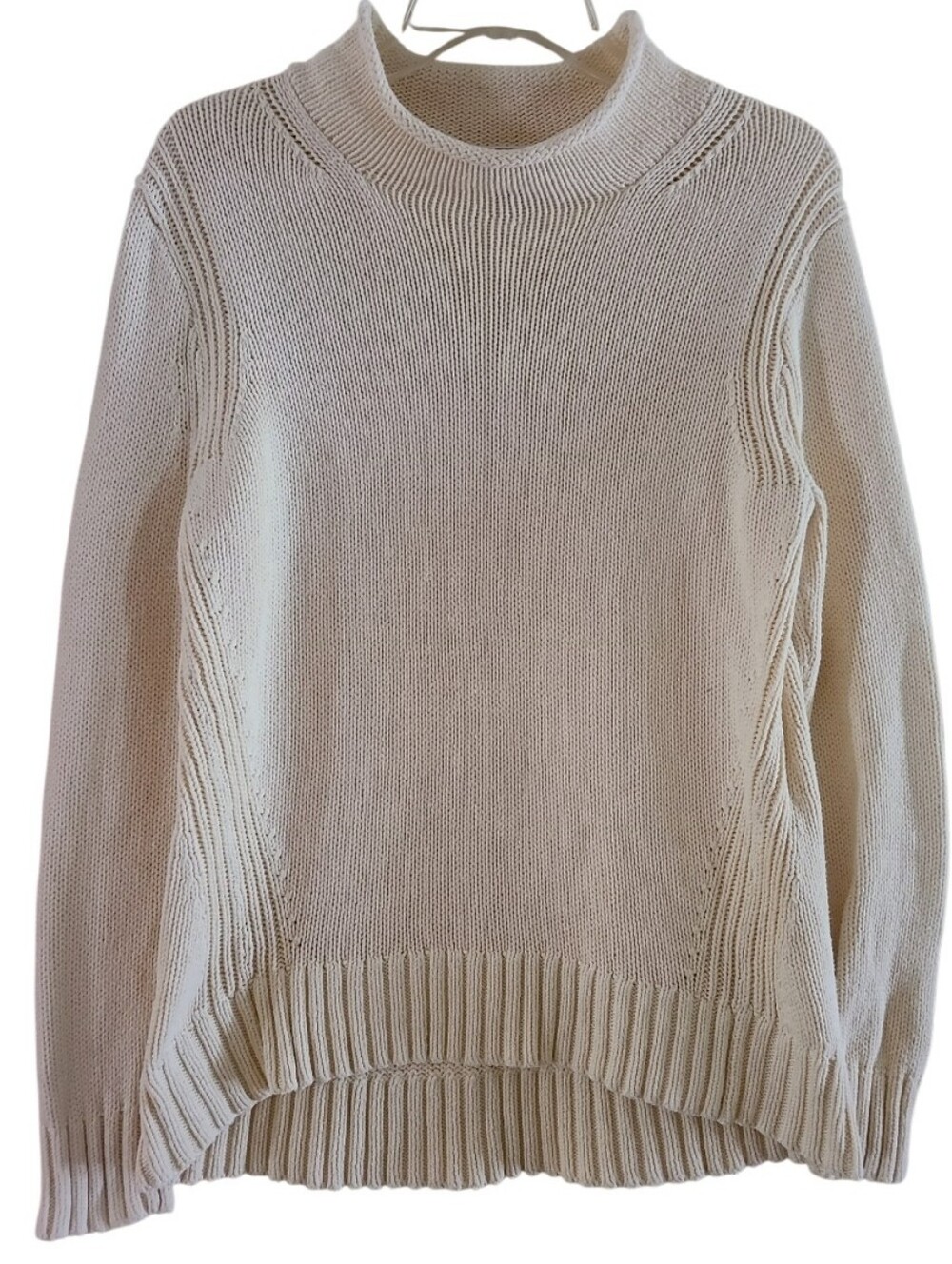 Vintage J.Crew Always 100% Cotton Rollneck Sweater Ivory Cream Classic